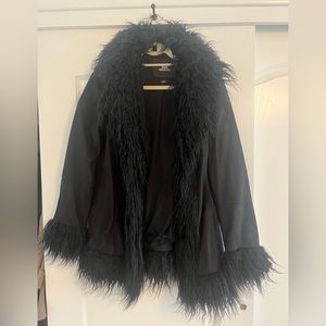 Urban Outfitters Amber Faux Fur Trim Coat- Size M